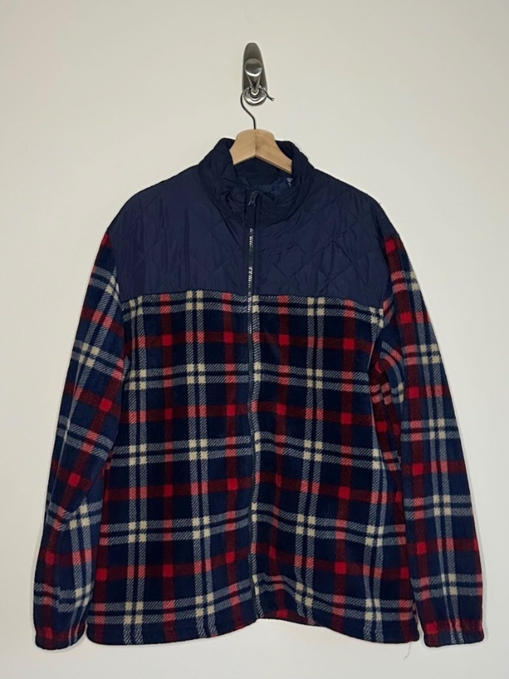 Chaps Full Zip Plaid Jacket  Size Large